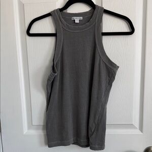 James Perse Washed Gray Sleeveless Tank